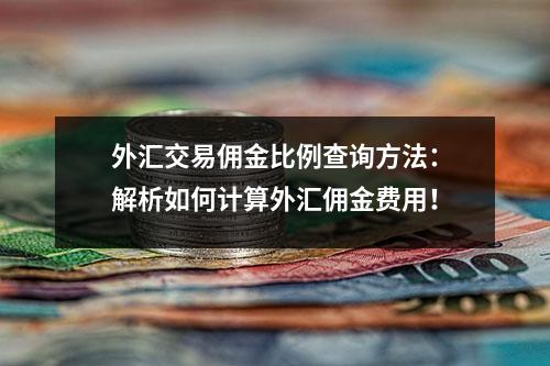 外汇交易佣金比例查询方法：解析如何计算外汇佣金费用！